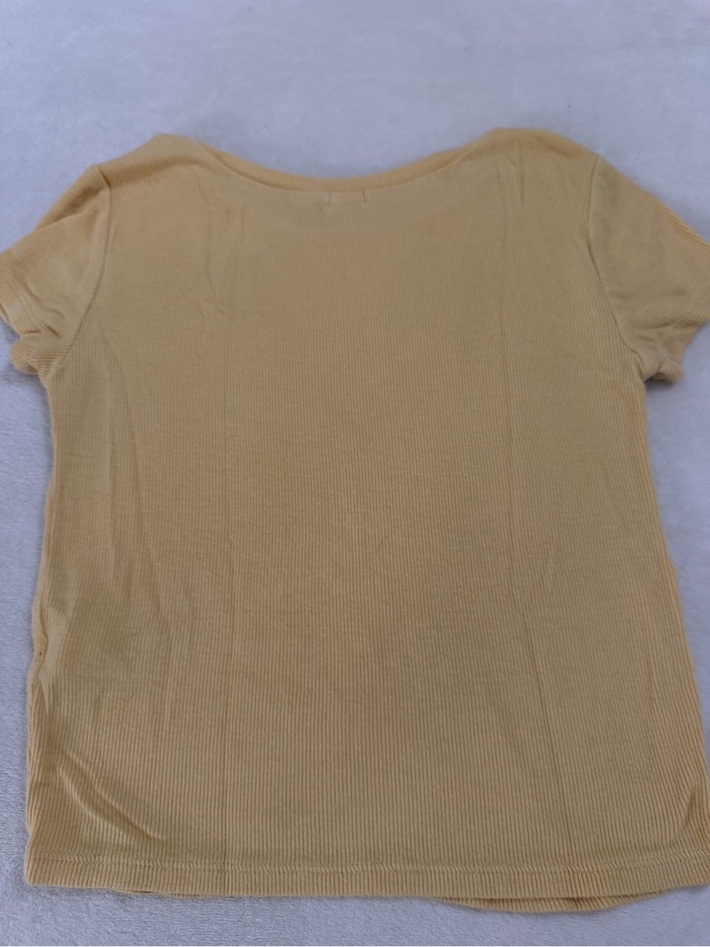 Garage Women's Ribbed Short Sleeve Tee - Mustard Yellow - Picture 2 of 3
